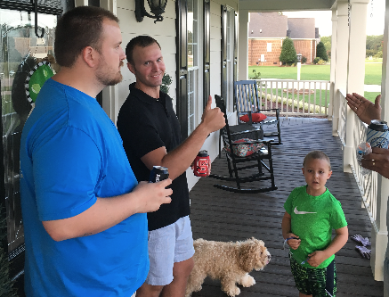teespring millionaires enjoying a drink on their porch. teespring millionaires enjoying a drink on their porch.