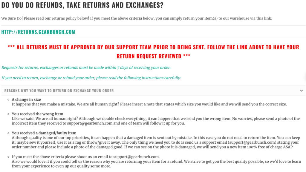 refund policy 